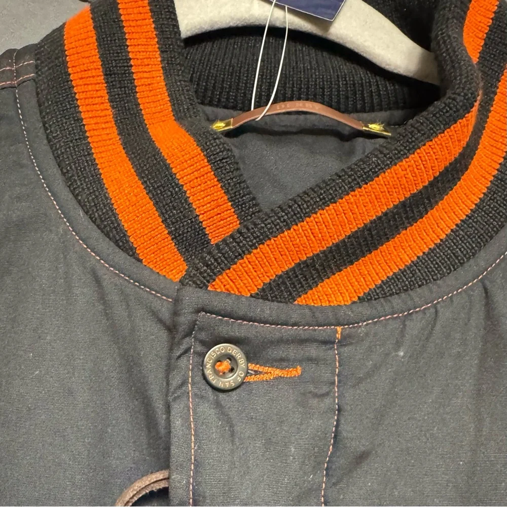 NWT Derby of San Francisco The Classic 300 Jacket sz Large Black Orange Giants - Picture 6 of 9